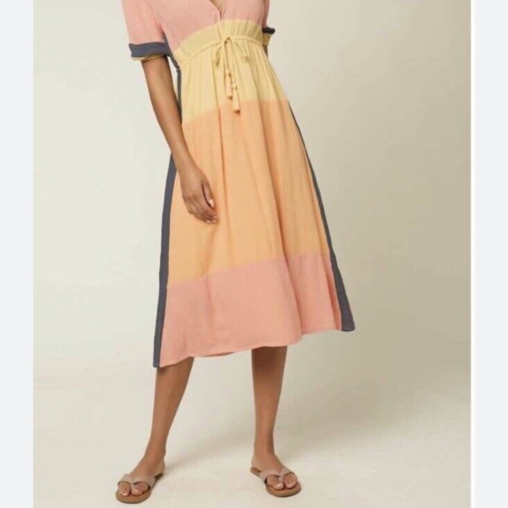 O'Neill Peach and Yellow Colorblock Dress size XS - Picture 3 of 11